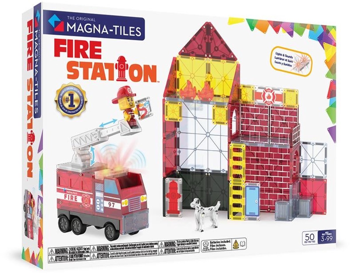 Magna-Tiles | Fire Station 50 Stuks Set